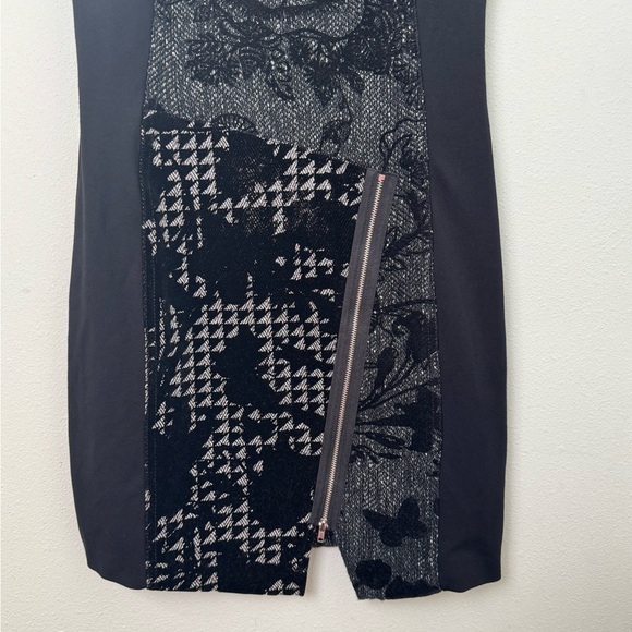 Desigual 17WWVW30 Black Vane Printed Sleeveless asymmetrical zip Mini Dress 38 - Picture 7 of 16